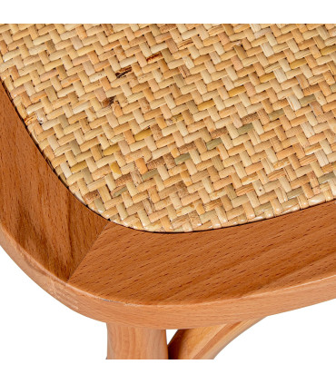 Chair design wood, rattan, metal 48x53x81cm