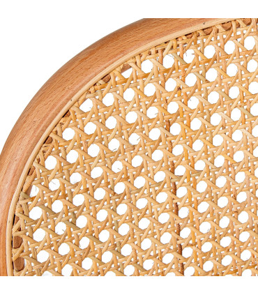 Chair design wood, rattan, metal 48x53x81cm
