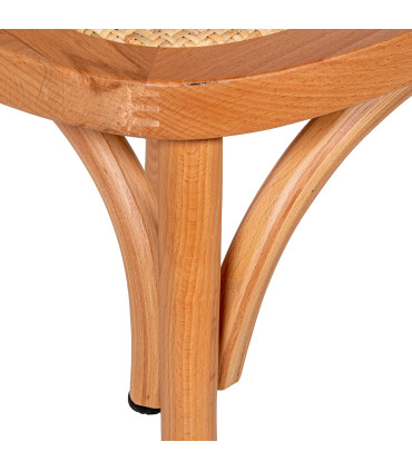 Chair design wood, rattan, metal 48x53x81cm