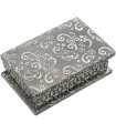 Silver metal jewelry box 15x10x5cm