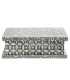 Silver metal jewelry box 38x20x7.5cm