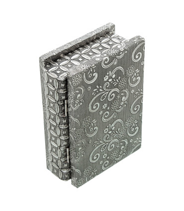 Silver metal jewelry box 38x20x7.5cm