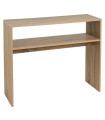 Console d'entrée en bois 2 plateaux 90x30x75cm