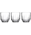 Set de 3 verres à whisky en verre transparent 30cl