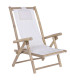 Lounge Chair metal and tissue white 61x103x96cm