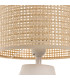 Table Lamp green ceramic and beige linen Lampshade 38x38x71cm