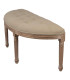 Bench Classic Wood and beige 110x36x47cm