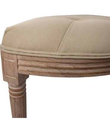Bench Classic Wood and beige 110x36x47cm