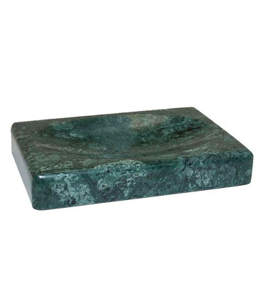 Porte savon rectangulaire en marbre vert 13.5x9x2cm
