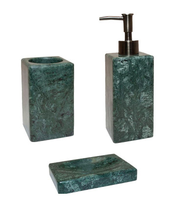 Porte savon rectangulaire en marbre vert 13.5x9x2cm
