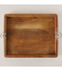 Plateau présentation rectangulaire en bois de manguier 55x44.5x7cm