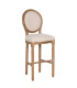 Bar Stool Vintage Fake Leather and metal 47x47x103cm