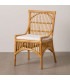 Chaise de jardin en bambou avec coussin 57x57x90cm