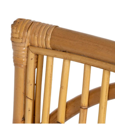Chaise de jardin en bambou avec coussin 57x57x90cm