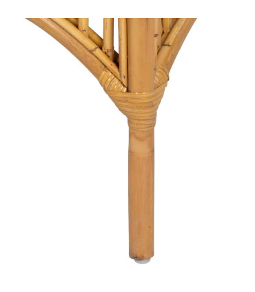 Chaise de jardin en bambou avec coussin 57x57x90cm