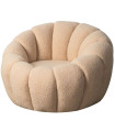 Round beige Armchair 92x89x61cm