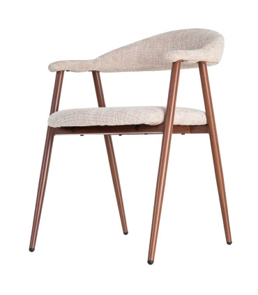 Chair tissue beige and green 56.5x56x74.5cm