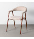 Chair tissue beige and green 56.5x56x74.5cm