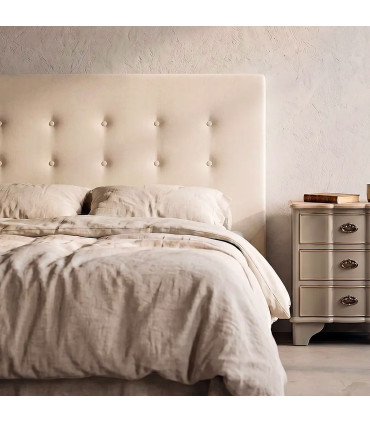 Tête de lit classique tissu beige 160x8x100cm