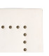 Tête de lit classique tissu beige clouté 165x7x130cm