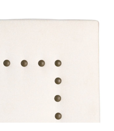 Tête de lit classique tissu beige clouté 165x7x130cm