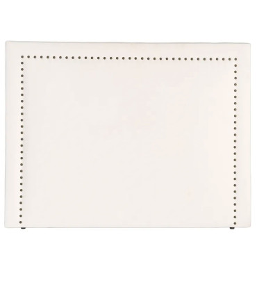 Tête de lit classique tissu beige clouté 165x7x130cm