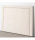Tête de lit classique tissu beige clouté 165x7x130cm
