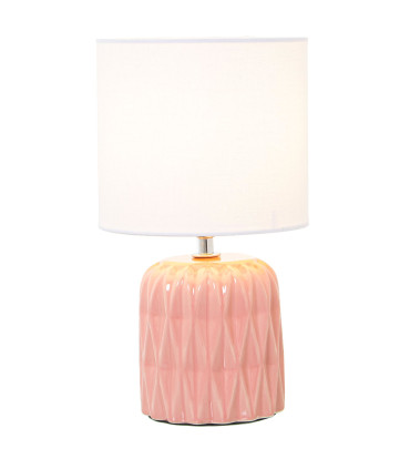 Table Lamp blue ceramic and white lampdshade