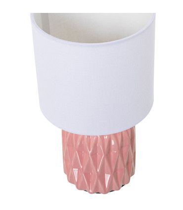 Table Lamp blue ceramic and white lampdshade