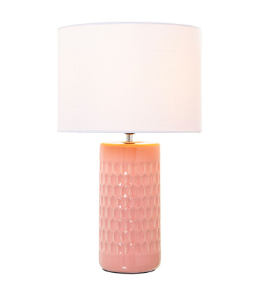 Table Lamp blue ceramic and white lampdshade
