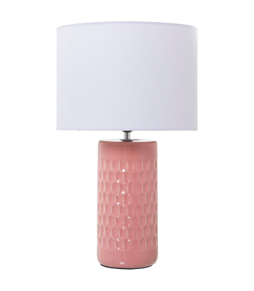 Table Lamp blue ceramic and white lampdshade