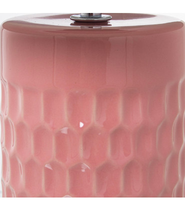 Table Lamp blue ceramic and white lampdshade