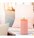 Table Lamp blue ceramic and white lampdshade
