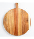 Planche à découper ronde en bois d'acacia 33x33x40cm