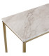 Console 2 plateaux effet bois et métal noir 106x35x81cm