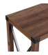Console bois et métal noir 2 plateaux 100x35x76cm