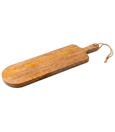 Grande planche à découper rectangulaire en bois de manguier 49x15x2cm