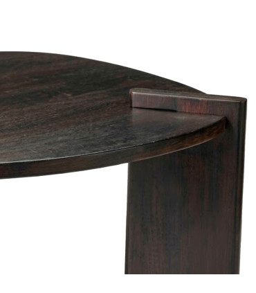 Table d'appoint ronde effet pierre 40x40x35cm