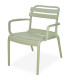 Chaise de jardin classique en polypropylène vert empilable 67x64.5x76cm