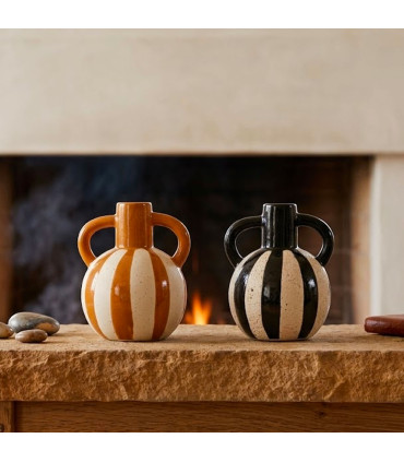 Set of 2 Decorative Vases ceramic 15.5x12.5cm