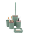 Set complet pour salle de bain polypropylène vert 5 pièces