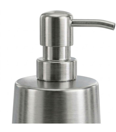 Bathroom soap dispenser black plastic and bamboo