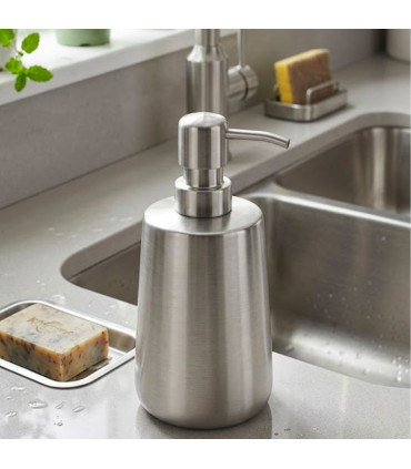 Distributeur de savon en inox 18/8 8x8x17cm