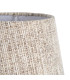 Lampe à poser bois noir et abat-jour tissu beige 24x24x47.5cm