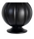 Lampe à poser bois noir et abat-jour tissu beige 24x24x47.5cm
