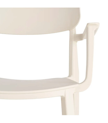 Chair Polypropylene white cream 51x51x80cm