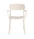 Chair Polypropylene white cream 51x51x80cm