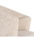 Fauteuil design tissu beige et métal noir 59x61x82cm