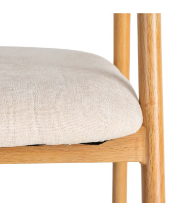 Chair tissue beige and green 56.5x56x74.5cm
