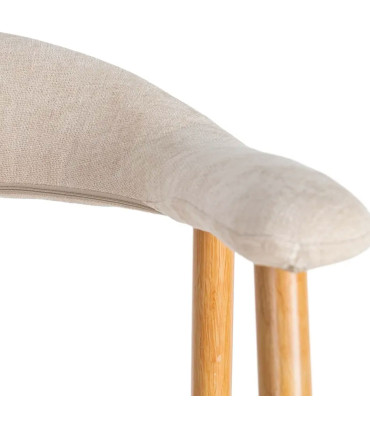 Chair tissue beige and green 56.5x56x74.5cm
